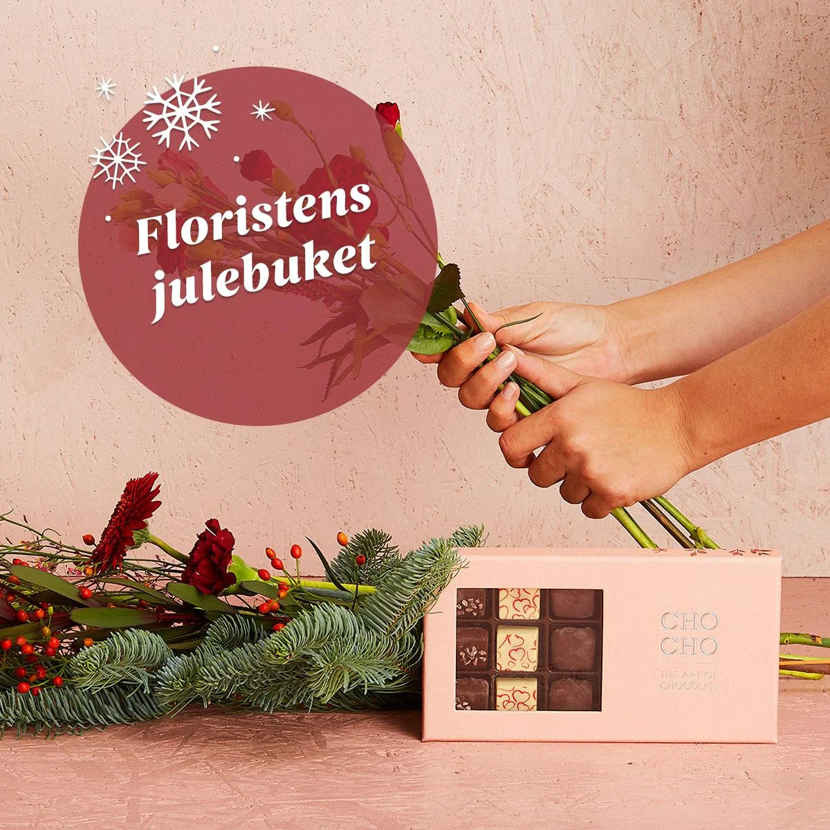Floristens kreative julebuket med CHO CHO (18 stk.)